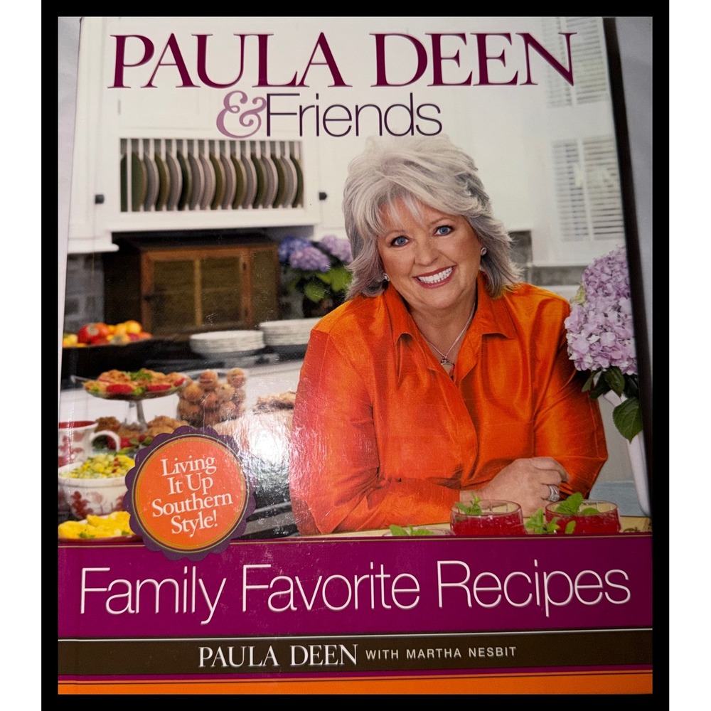 Paula Deen Cookbook Hardcover Purple Southern Family Favorite Recipes Cooking